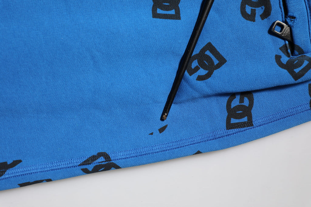 Dolce & Gabbana Blaue Logo-Print-Jogginghose für Männer Sweatpants