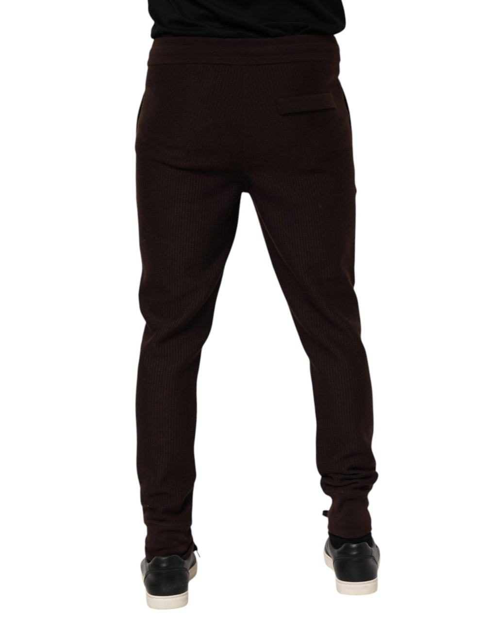 Dolce & Gabbana Braune Kaschmir Herren Jogger Sweatpants Hosen