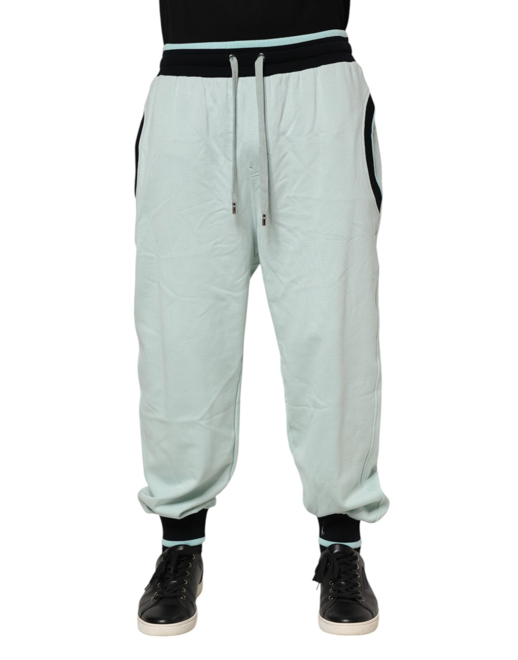 Dolce & Gabbana Hellgrüne Baumwolle Herren Jogger Sweatpants Hosen