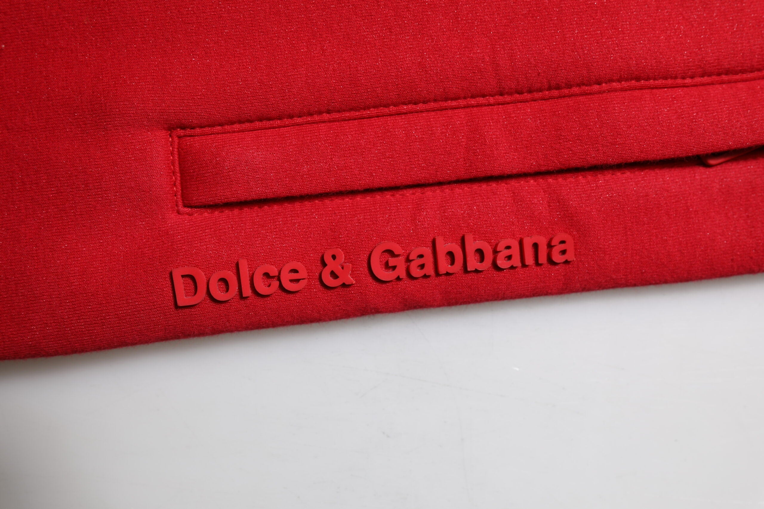 Dolce & Gabbana Rote Baumwolle Logo Jogger Männer Jogginghose