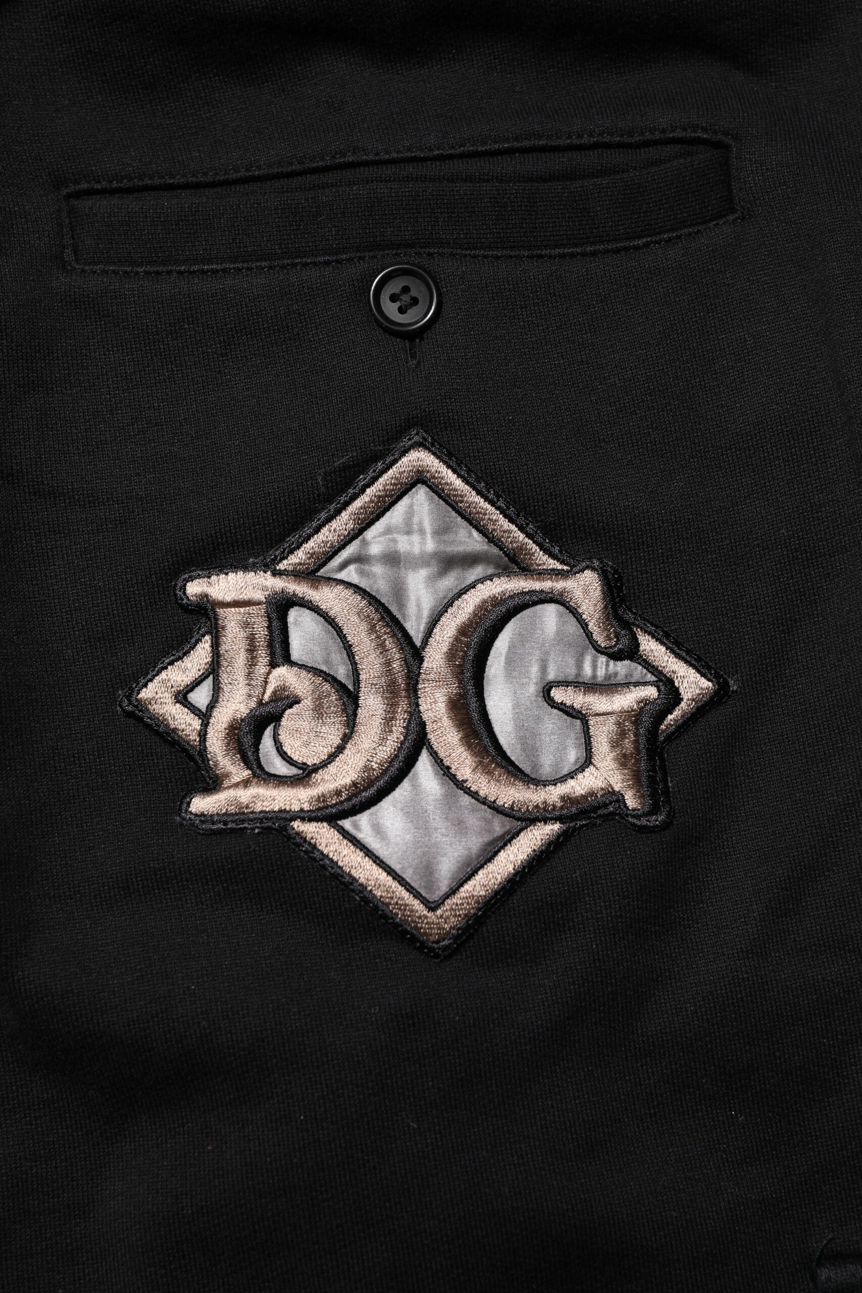 Dolce & Gabbana Schwarze Baumwoll-Logo-Jogger-Sweatpants Hose