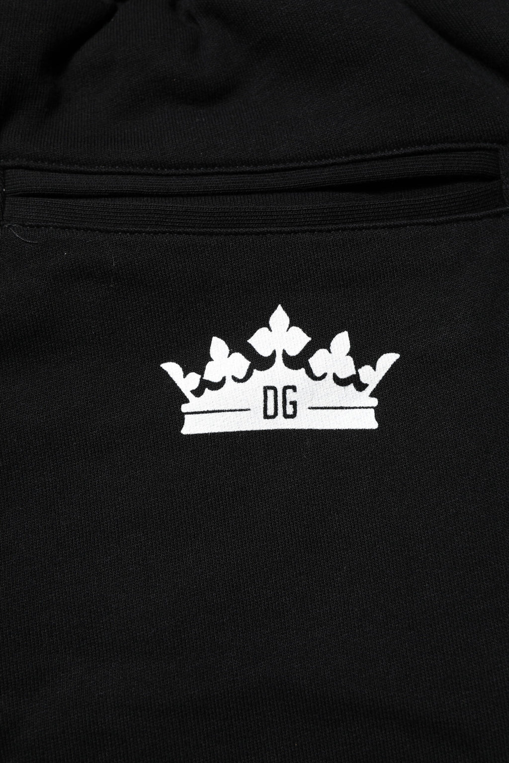 Dolce & Gabbana Schwarze Baumwollkronen-Jogger-Sweatpants-Hose