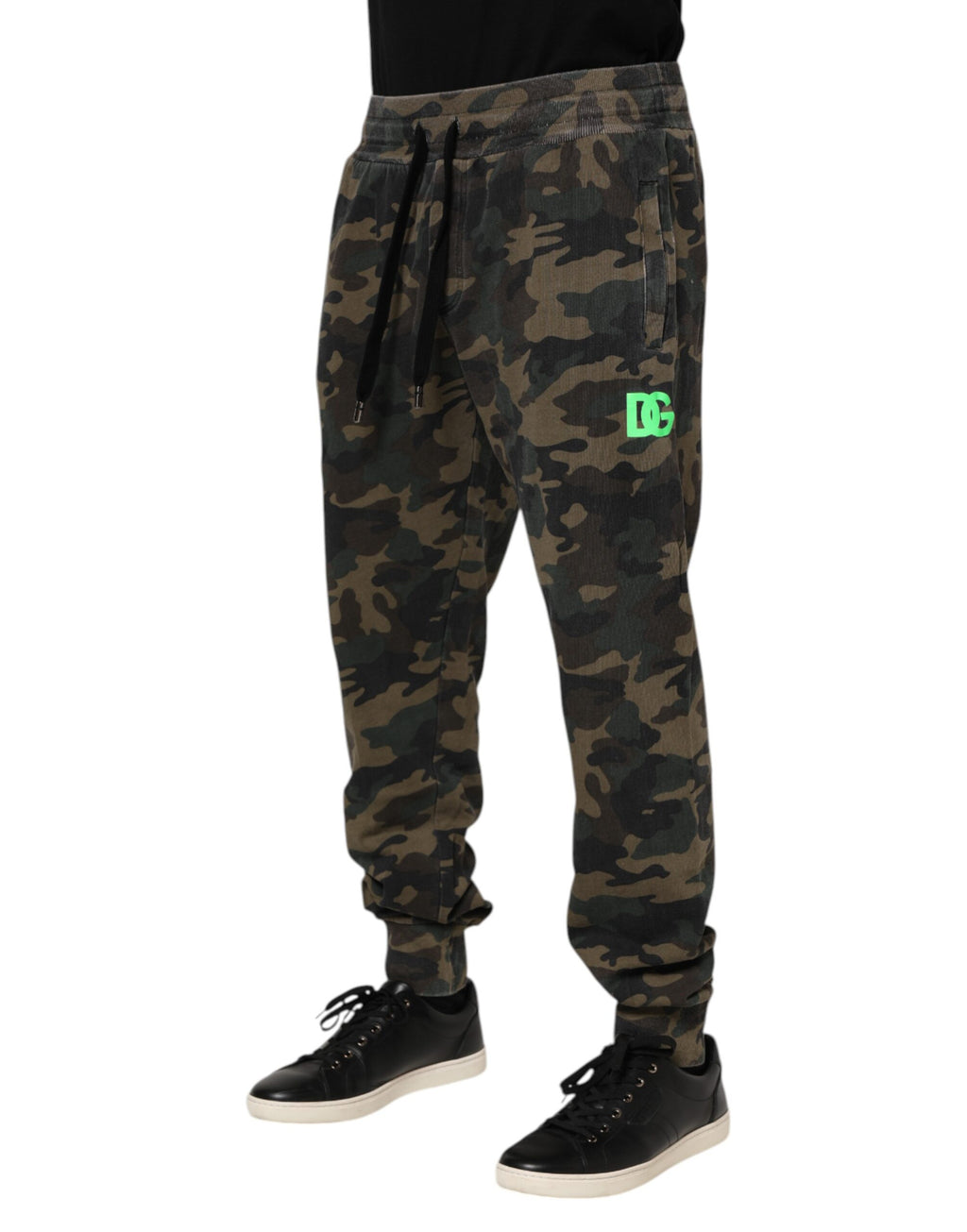 Dolce & Gabbana Braune Camouflage-Baumwoll-Jogger-Hose für Männer