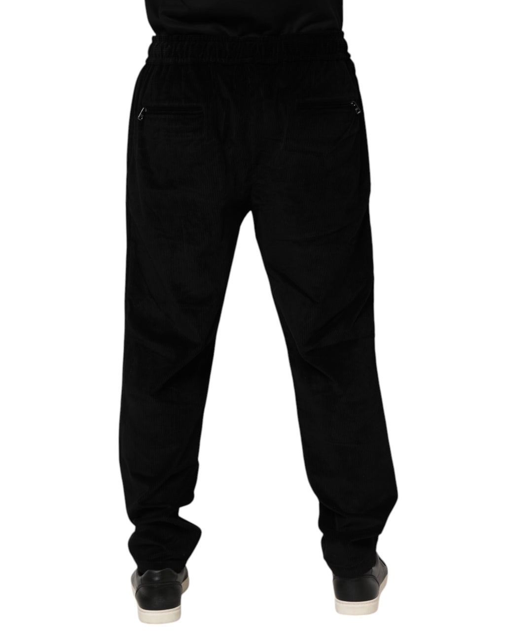 Dolce & Gabbana Schwarz Baumwolle Männer Jogger Sweatpants Hosen