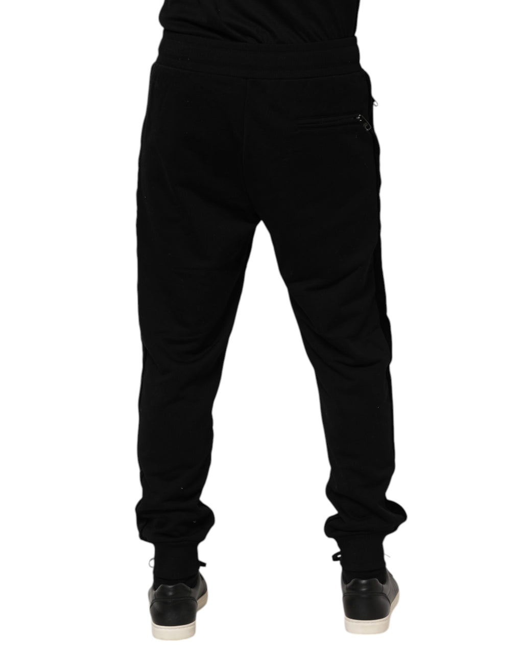 Dolce & Gabbana Schwarz Baumwolle Männer Jogger Sweatpants Hosen