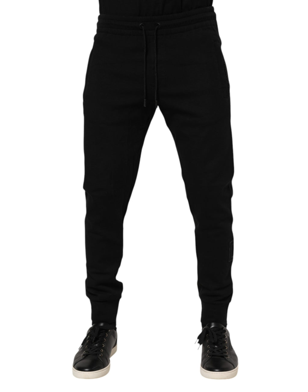 Dolce & Gabbana Schwarz Baumwolle Männer Jogger Sweatpants Hosen