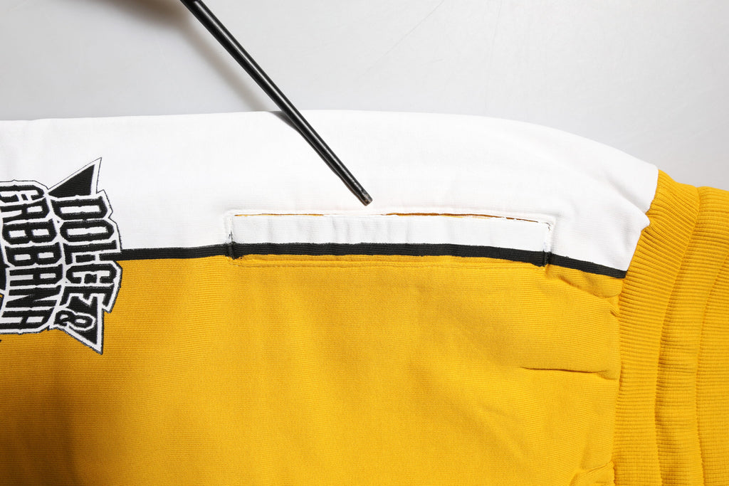 Dolce & Gabbana Gelbe Jogginghose mit Kordelzug aus Baumwolle