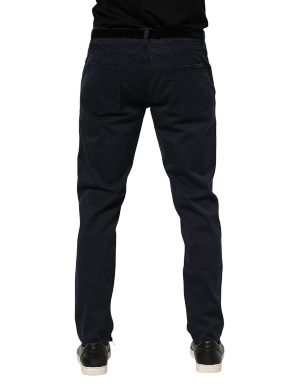 Dolce & Gabbana Blaue konisch zulaufende Denim-Jeans aus Baumwolle