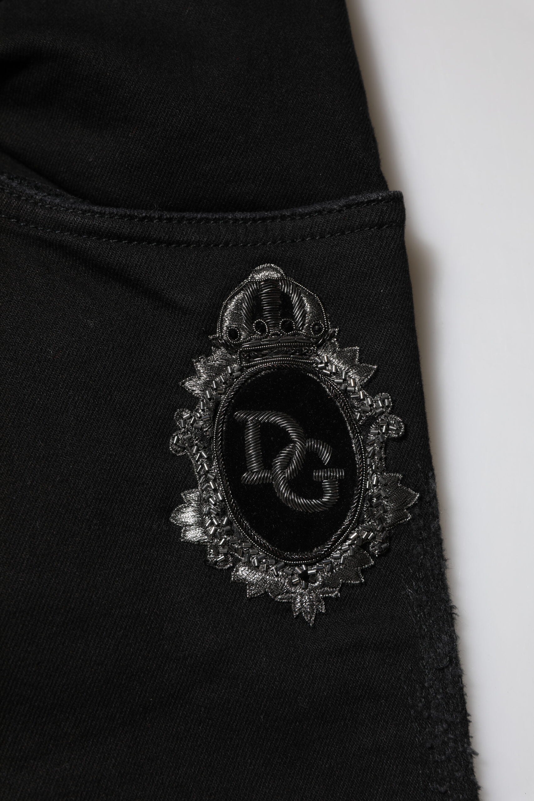 Dolce & Gabbana Schwarz Baumwolle Skinny Männer Denim Jeans