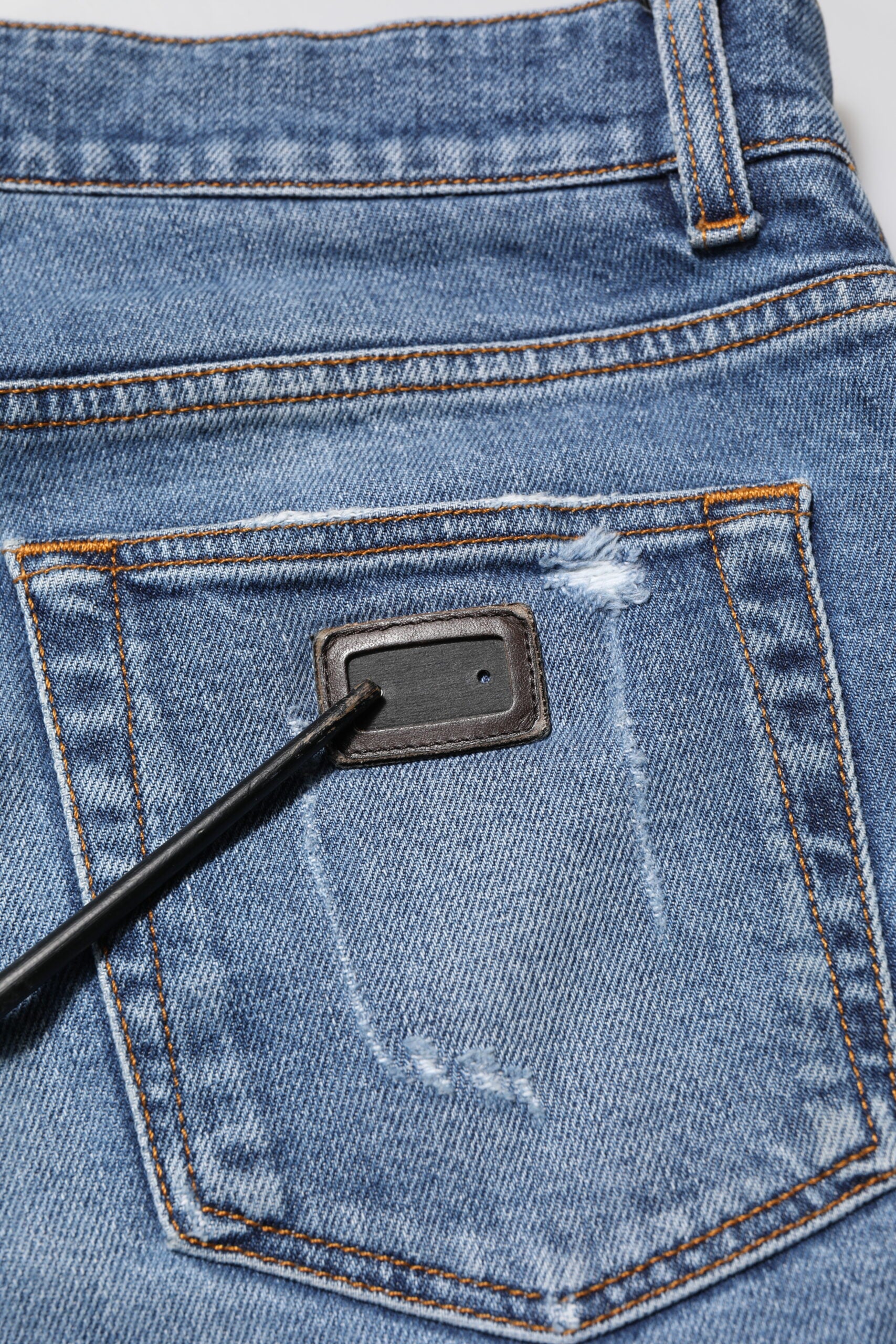 Dolce & Gabbana Blaue Baumwoll-Logo-Plakette COMFORT Denim-Jeans