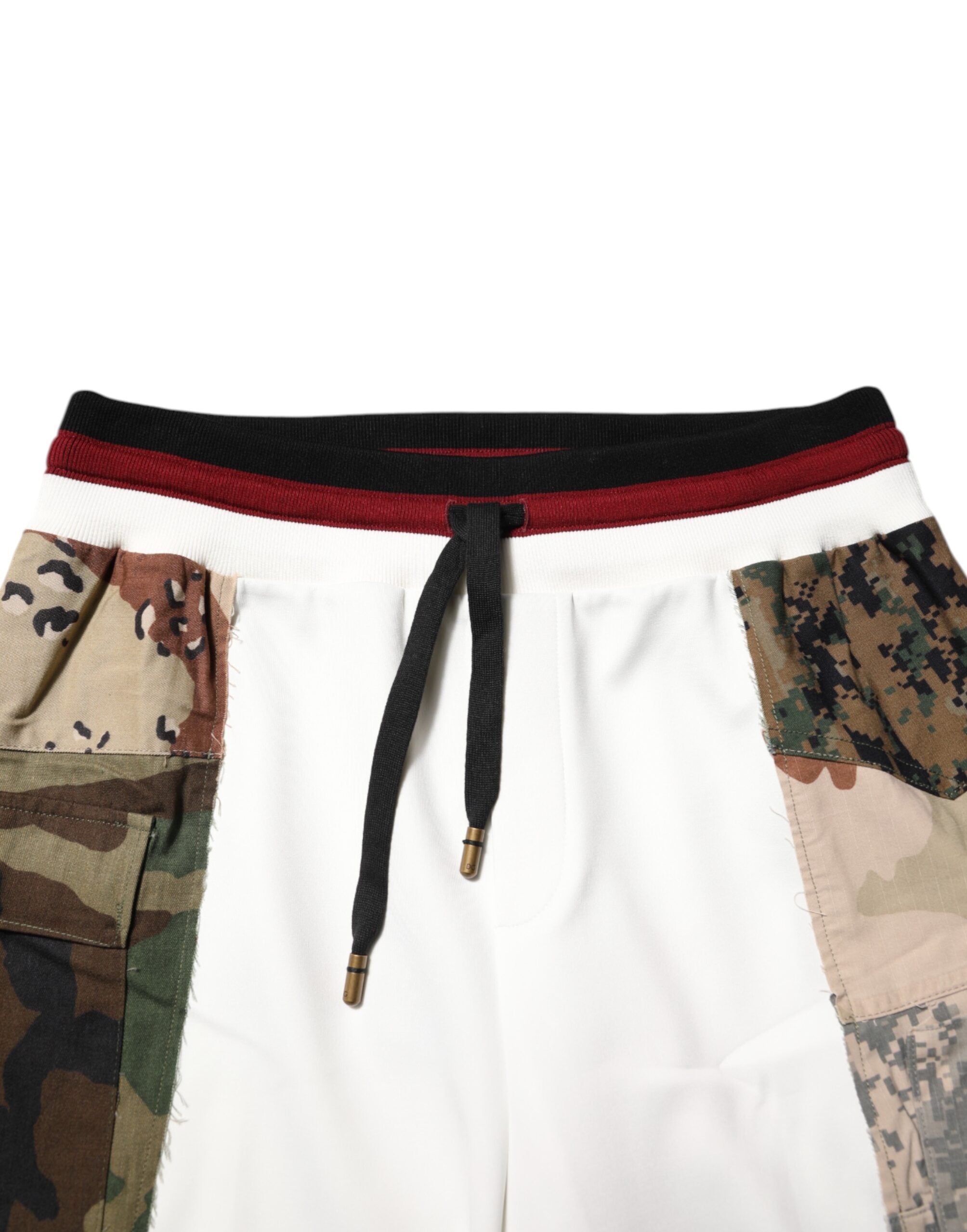 Dolce & Gabbana Weiße Patchwork-Jogger-Hose