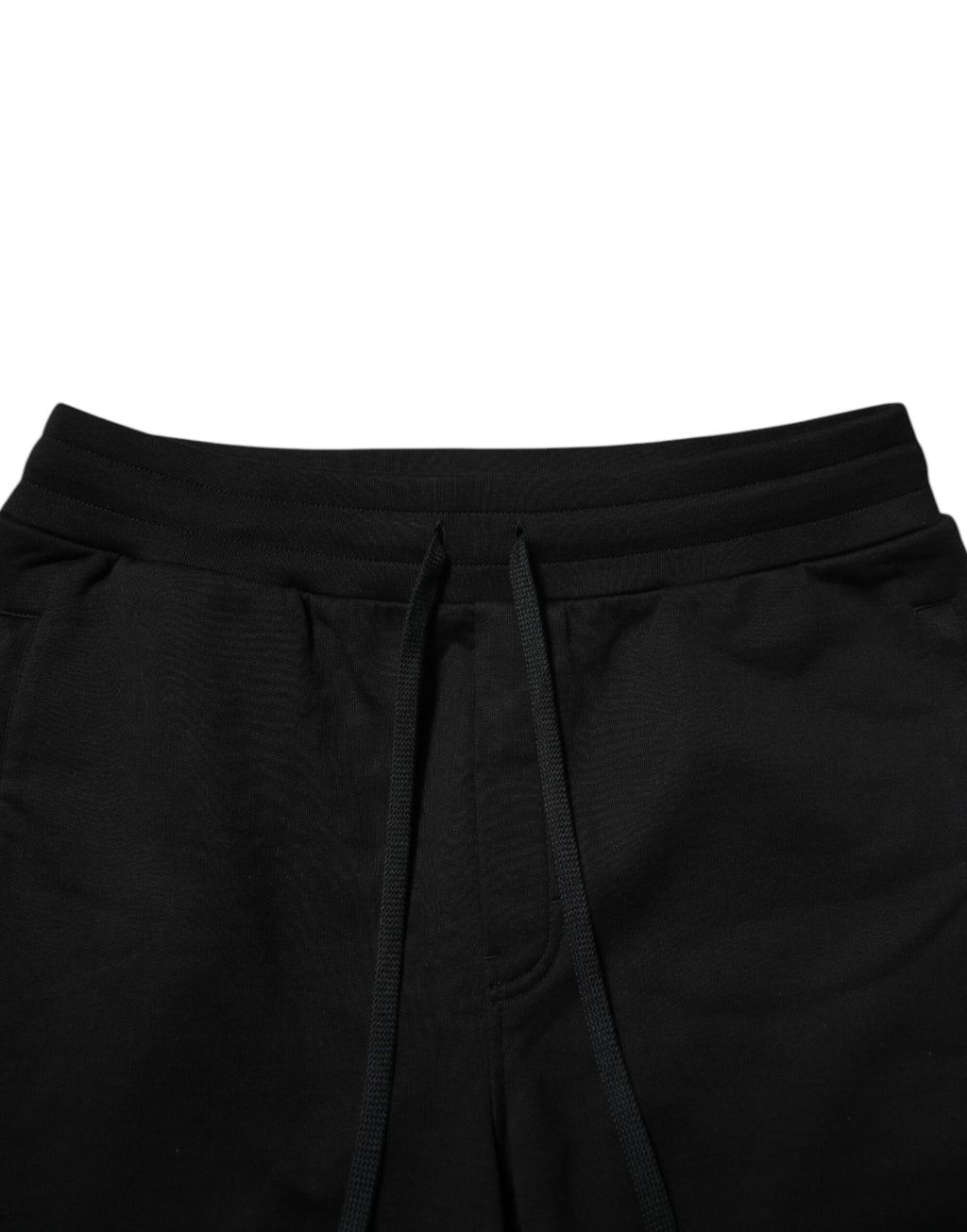 Dolce & Gabbana Schwarzes Baumwoll-Logo-Tape Herren-Jogger-Hose