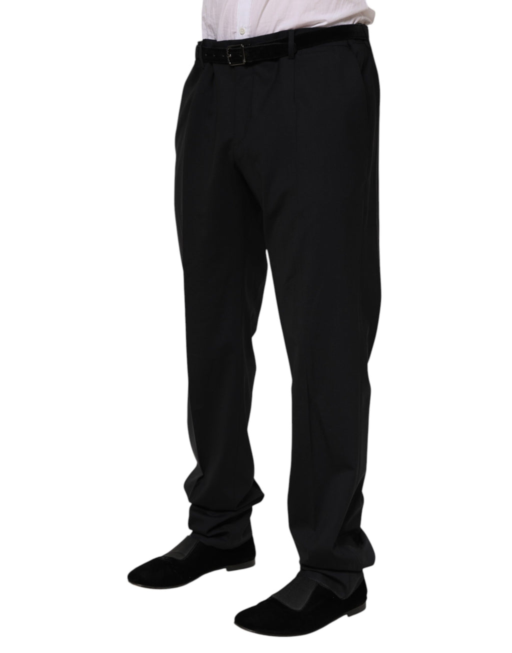 Dolce & Gabbana Schwarze formelle Anzugshose aus Wolle