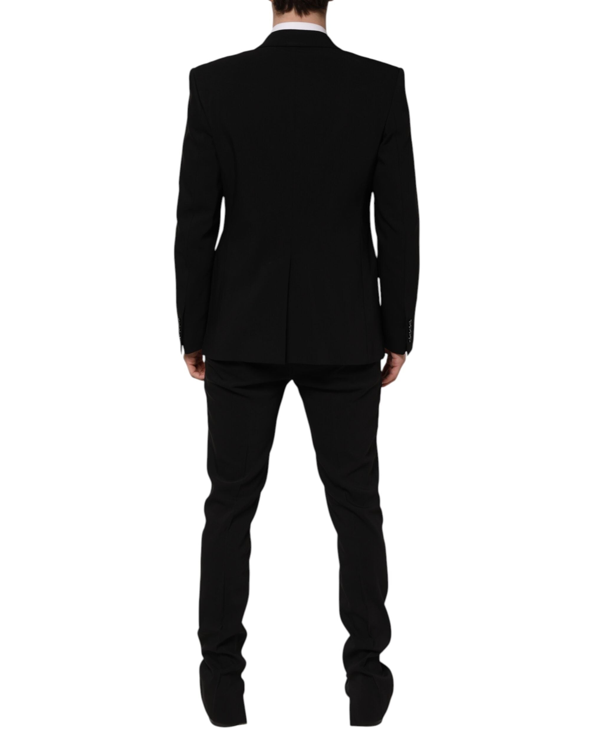 Dolce & Gabbana Schwarzer MARTINI Einreihiger 2-teiliger Anzug