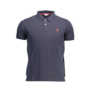 U.S. POLO ASSN. Blaues Baumwoll-Poloshirt