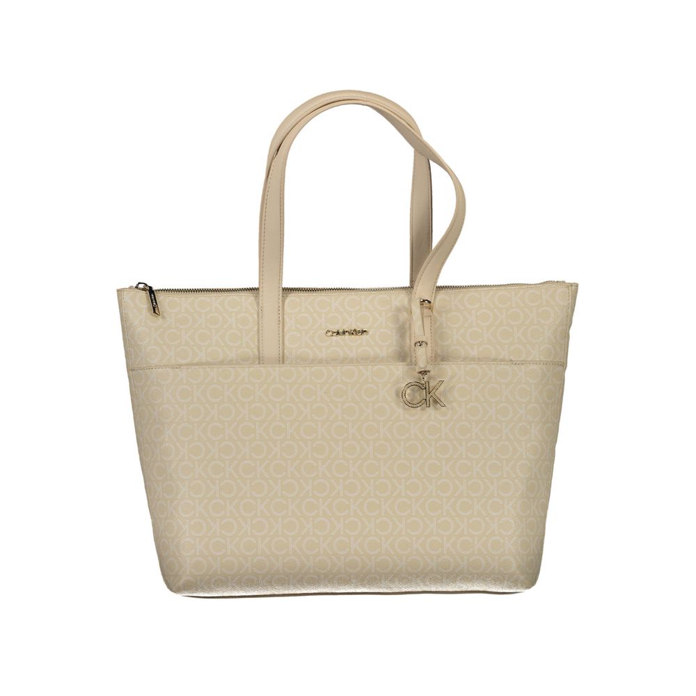 Calvin Klein Beige Polyethylen Handtasche