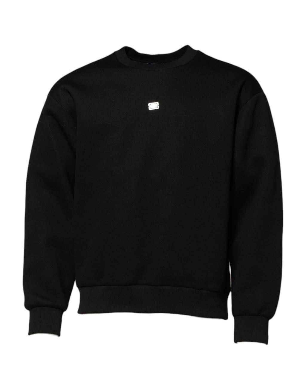 Dolce & Gabbana Schwarzer Modal DG Logo Plaque Pullover