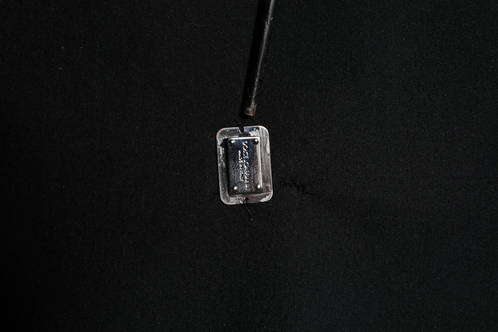 Dolce & Gabbana Schwarzer Modal DG Logo Plaque Pullover