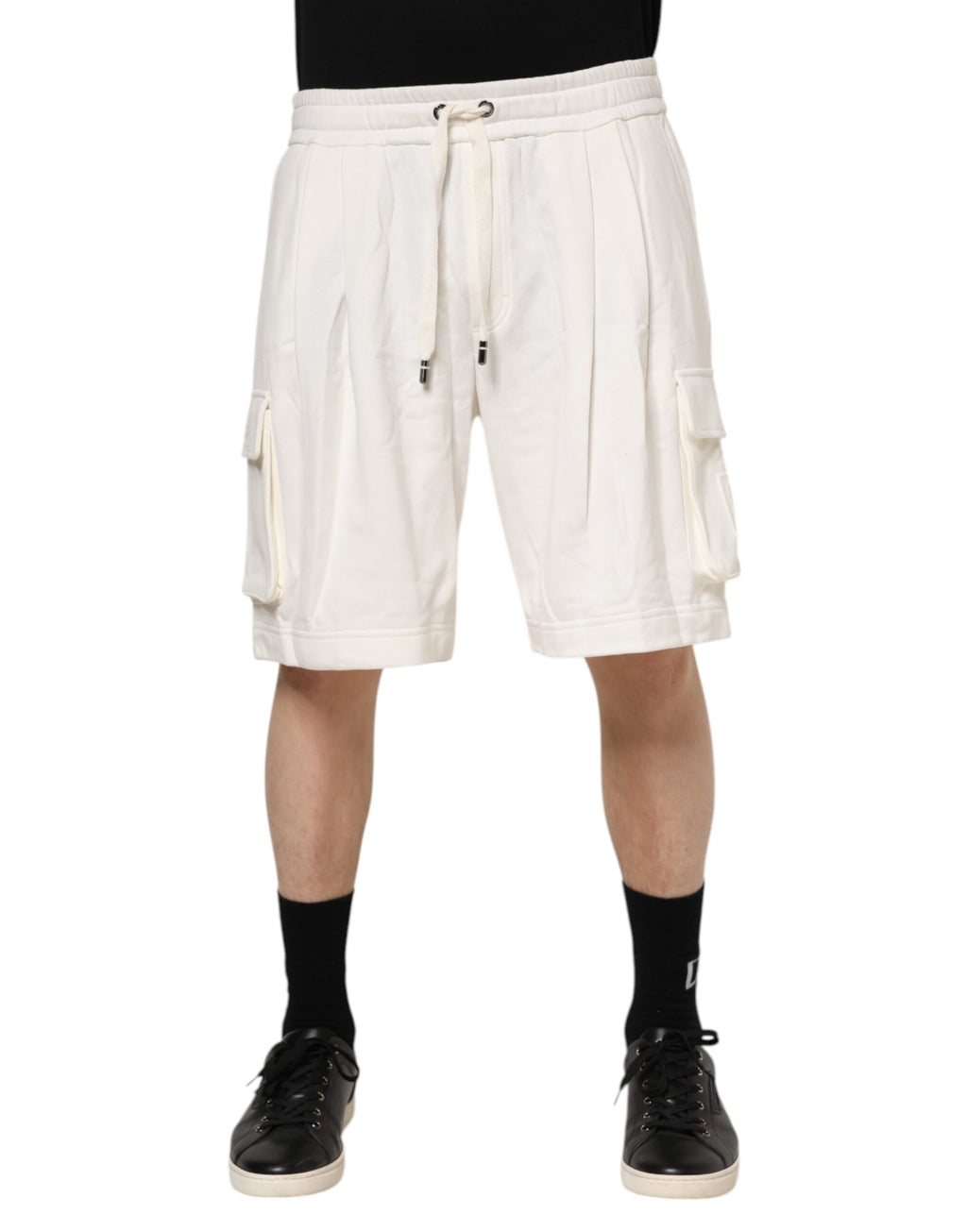 Dolce & Gabbana Weiße Cargo-Bermudas aus Baumwolle Sweatshorts Shorts