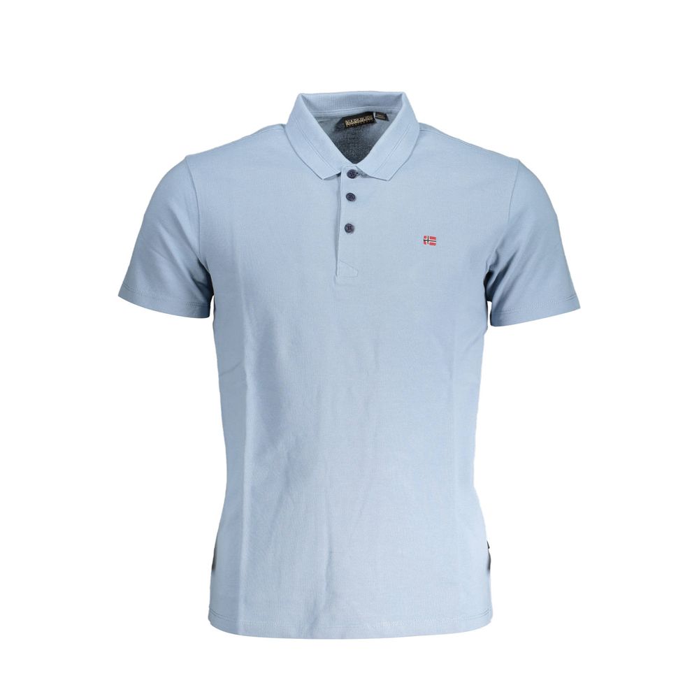Napapijri Blaues Baumwoll-Poloshirt