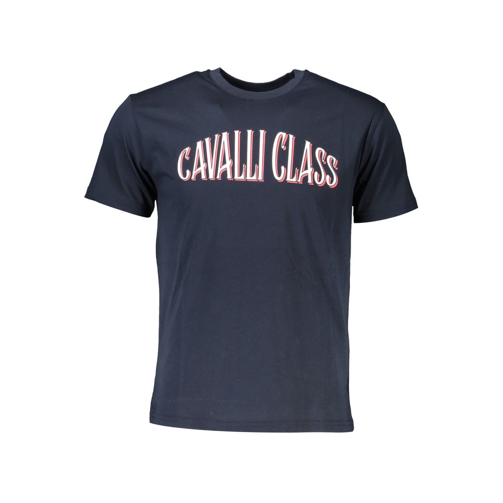 Cavalli Class T-Shirt aus blauer Baumwolle