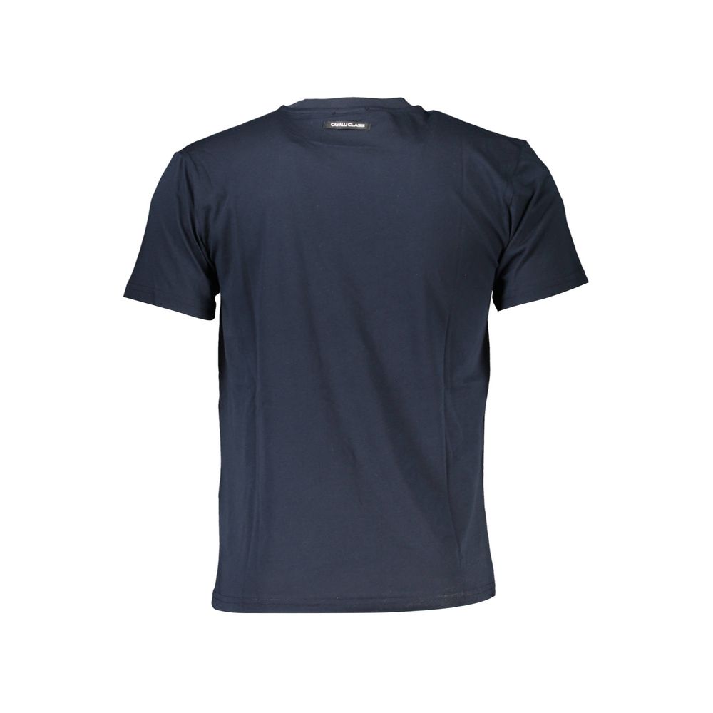Cavalli Class T-Shirt aus blauer Baumwolle