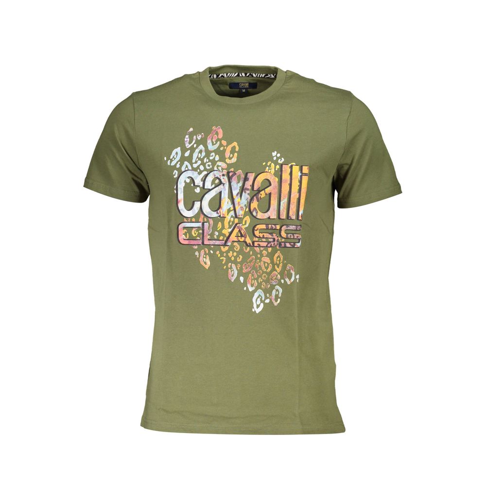 Cavalli Class T-Shirt aus grüner Baumwolle