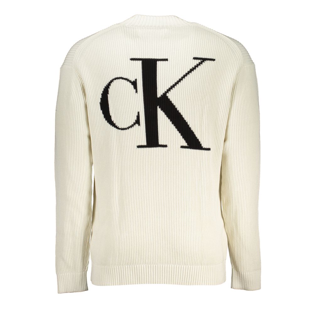 Calvin Klein Weißer Baumwollpullover