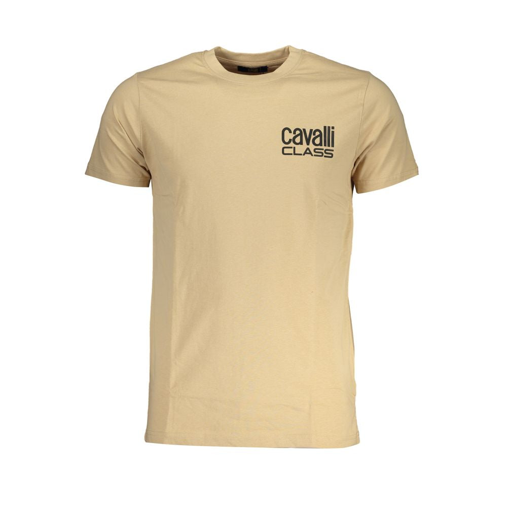 Cavalli Class T-Shirt aus beiger Baumwolle