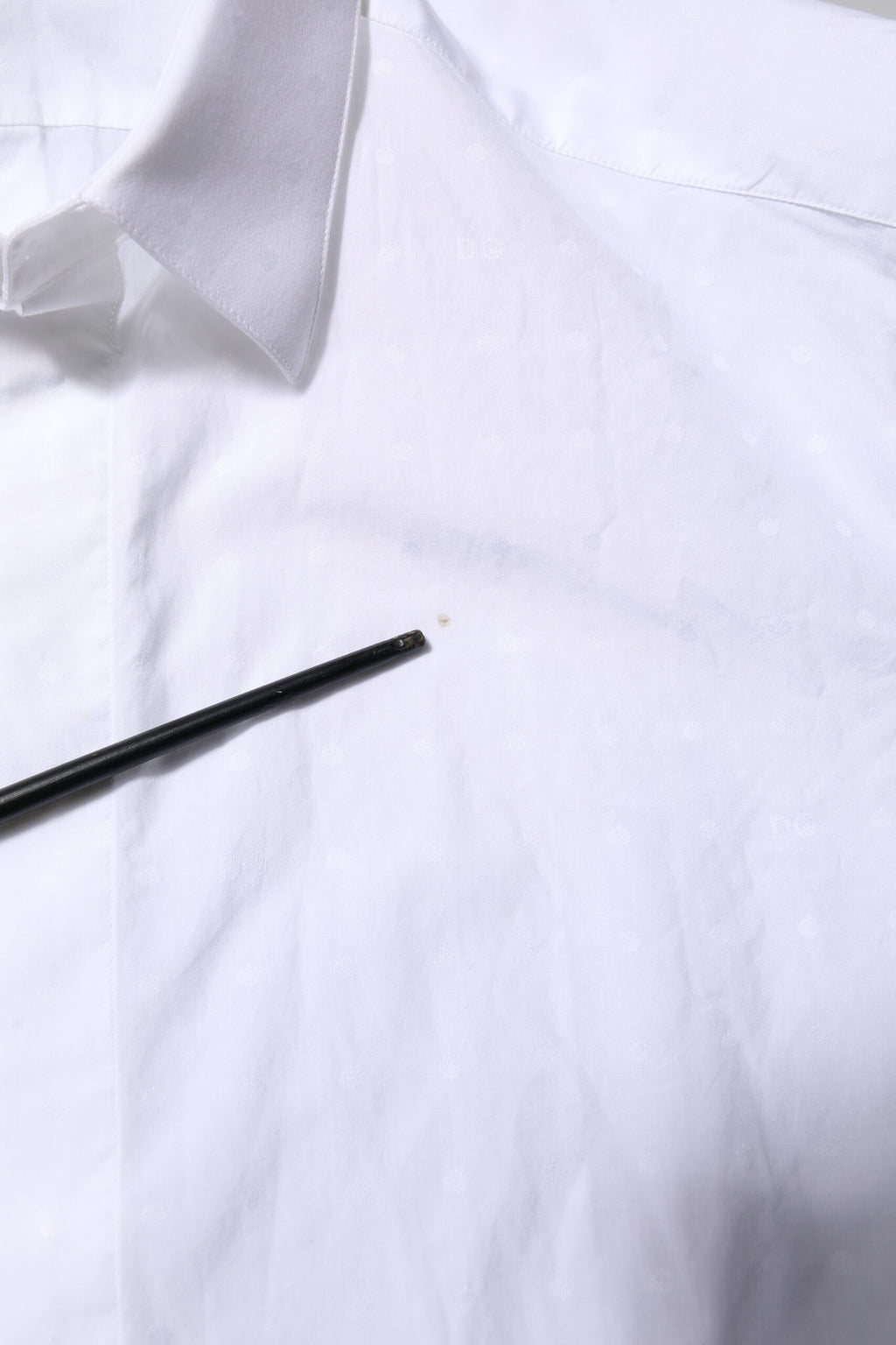 Dolce & Gabbana Weißes Kleid aus Baumwolle GOLD Formelles Hemd