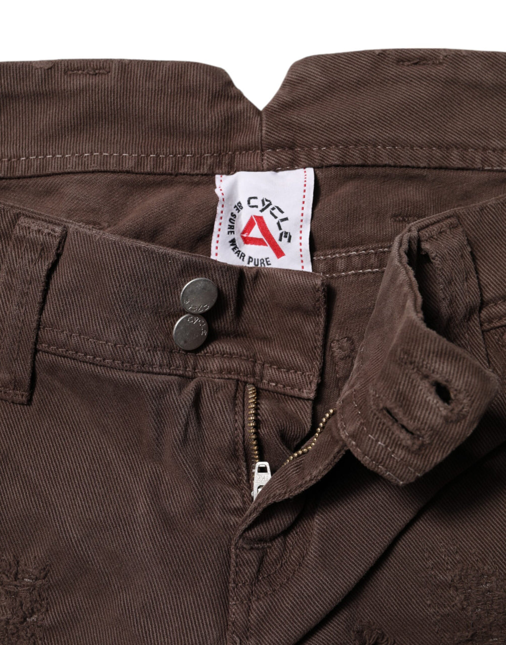 CYCLE Braun Baumwolle Niedrige Taille Skinny Casual Jeans