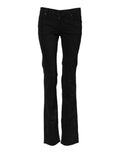 Ermanno Scervino Schwarze Cotton Stretch Bootcut Denim Jeans