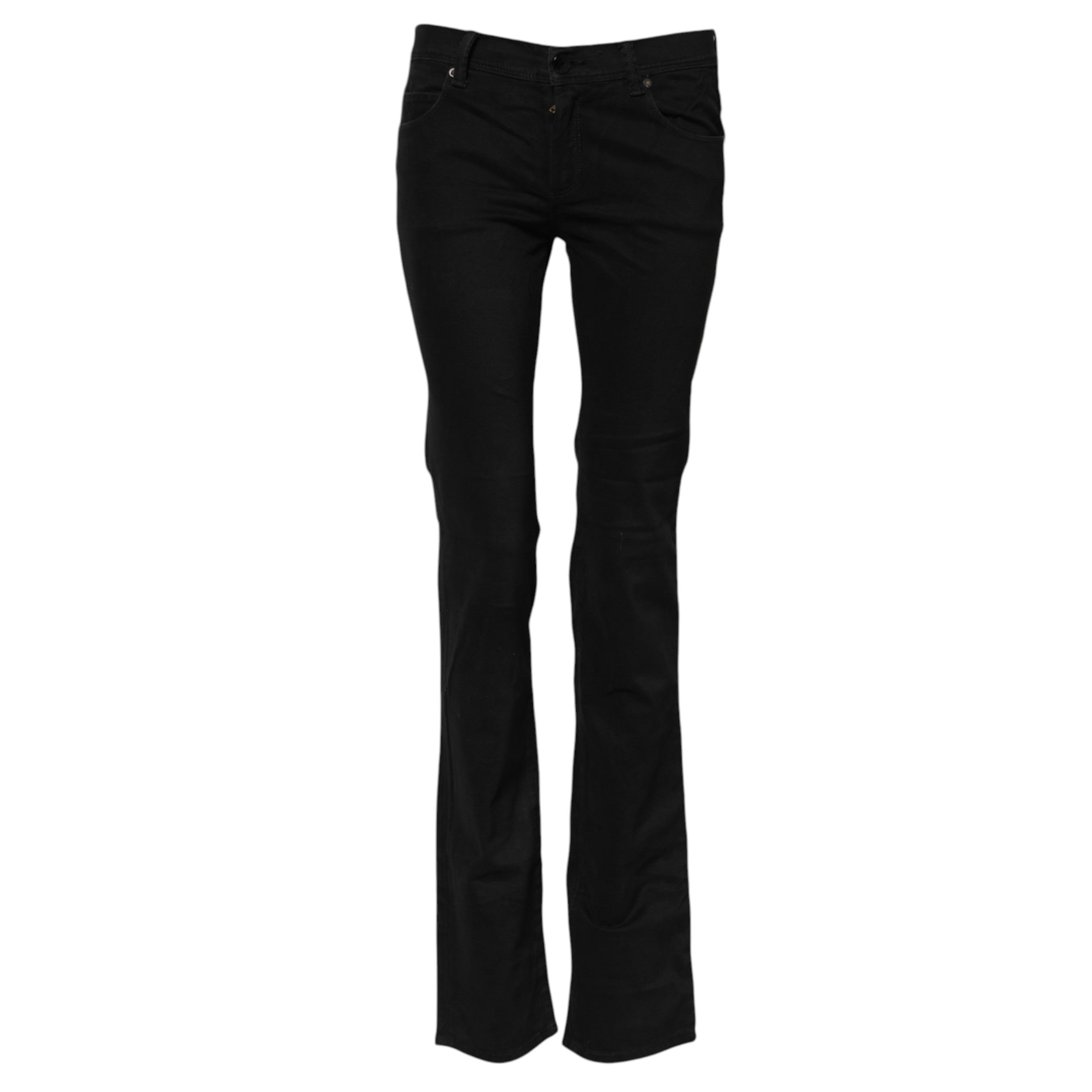 Ermanno Scervino Schwarze Cotton Stretch Bootcut Denim Jeans