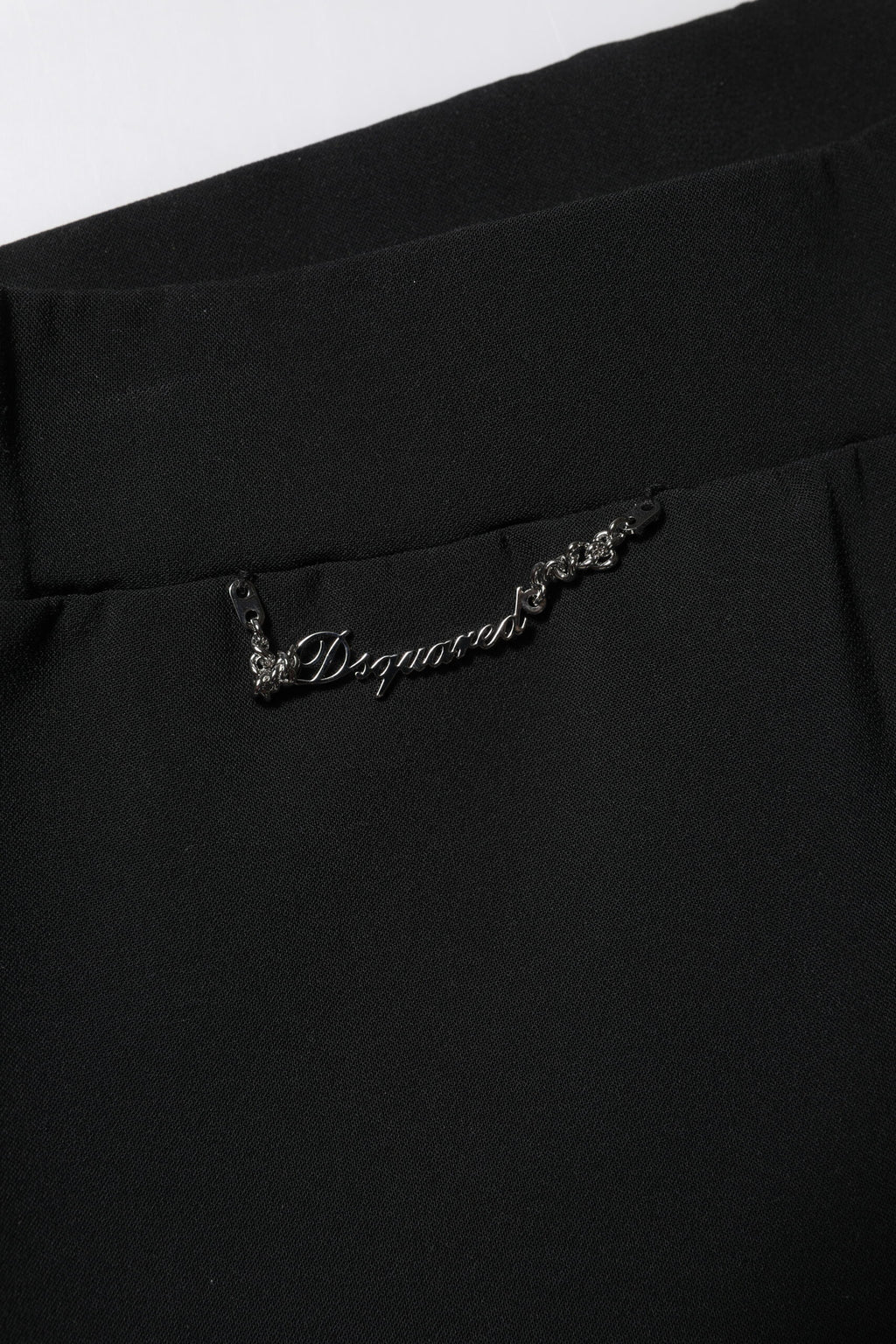 Dsquared² Schwarze Schlaghose mit hoher Taille aus Polyester