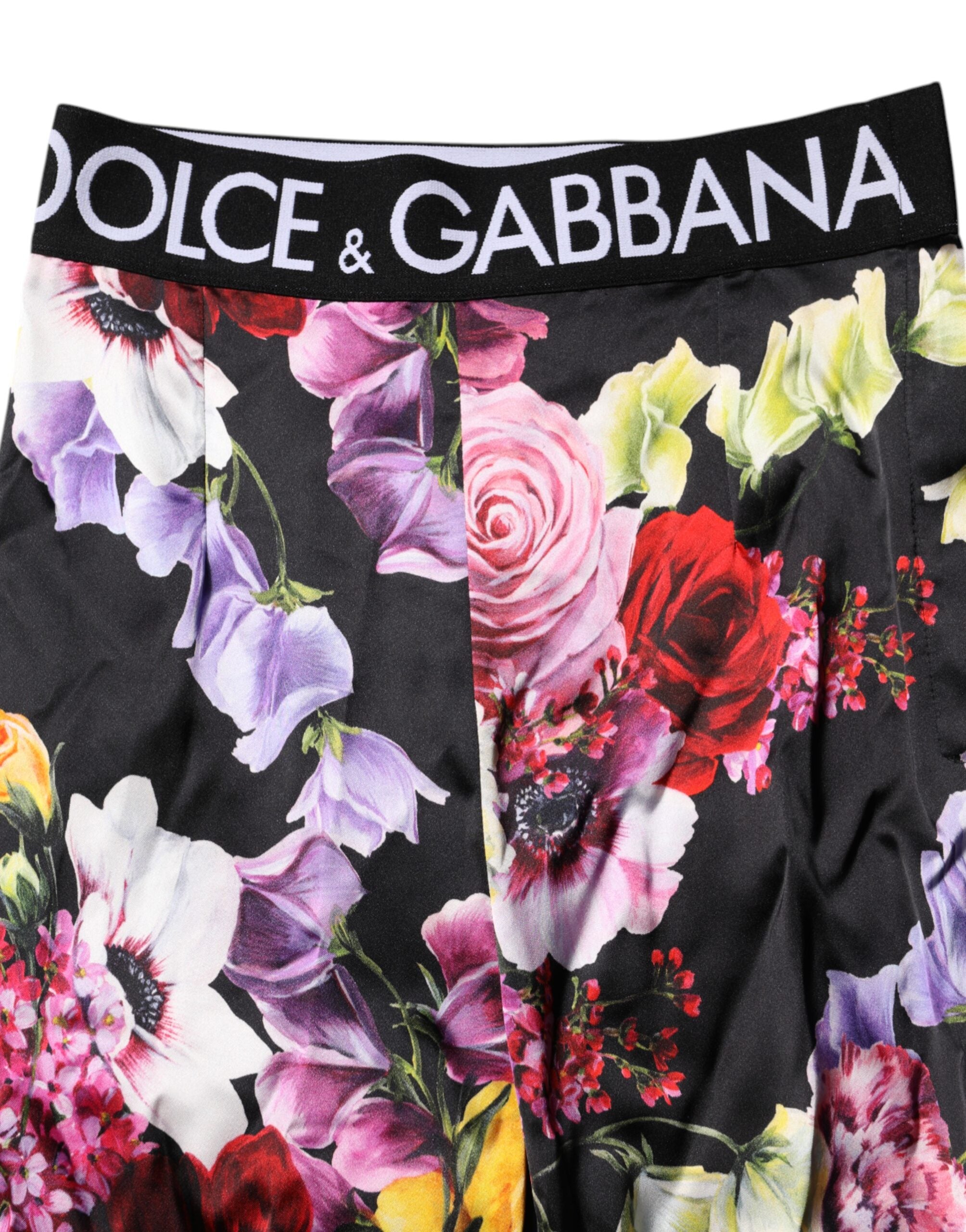 Dolce & Gabbana Multicolor Floral Legging Stretch Taille Hose