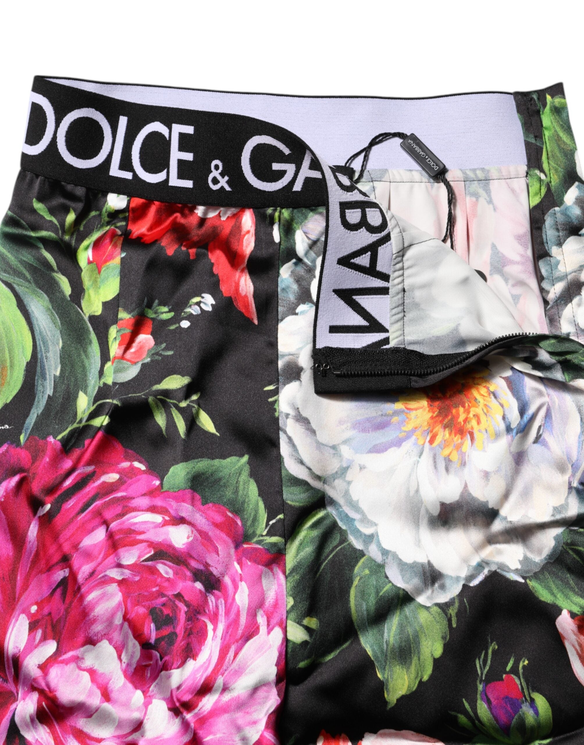 Dolce & Gabbana Multicolor Floral Legging Stretch Taille Hose