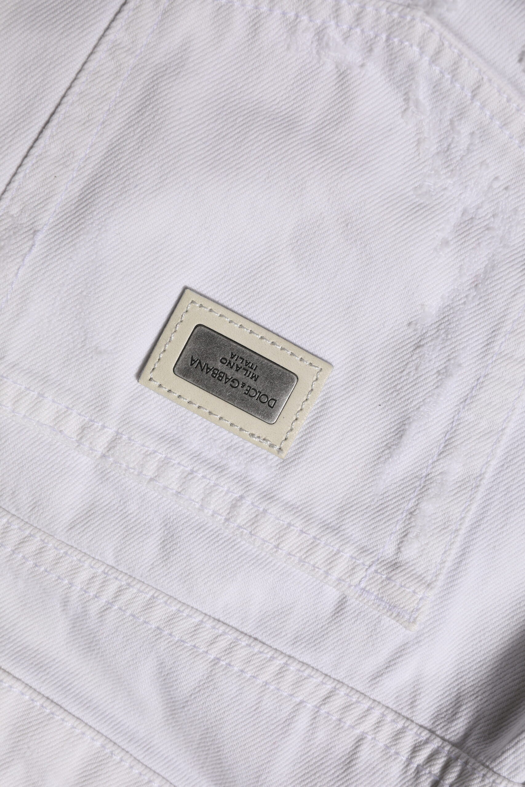 Dolce & Gabbana Weiße Denim-Jeans mit mittlerer Taille aus Baumwolle für Frauen