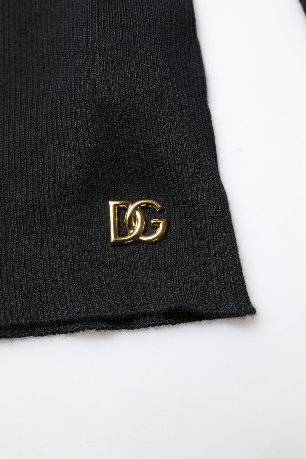 Dolce & Gabbana Schwarzes Kaschmir-Rollkragen-Strickblusentop
