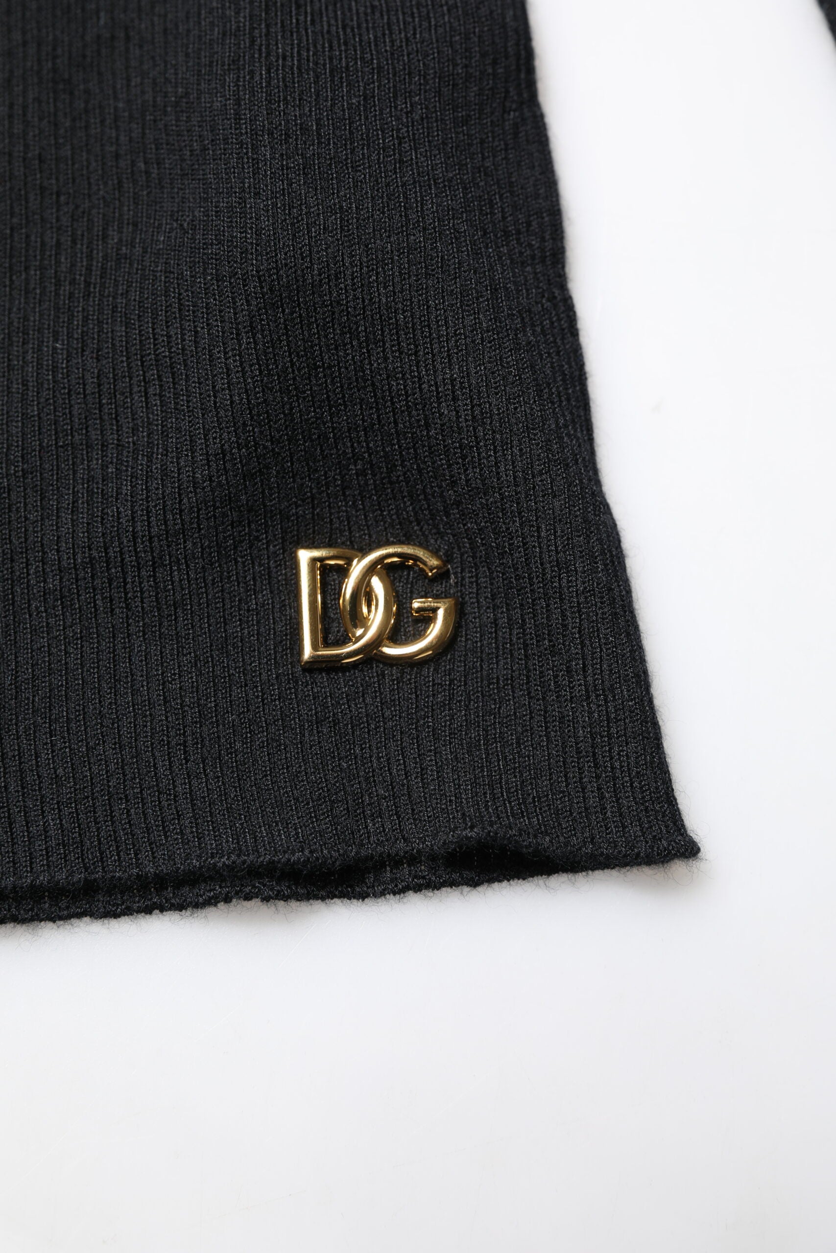 Dolce & Gabbana Schwarzes Kaschmir-Rollkragen-Strickblusentop