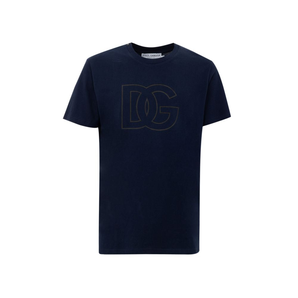 Dolce & Gabbana T-Shirt aus blauer Baumwolle