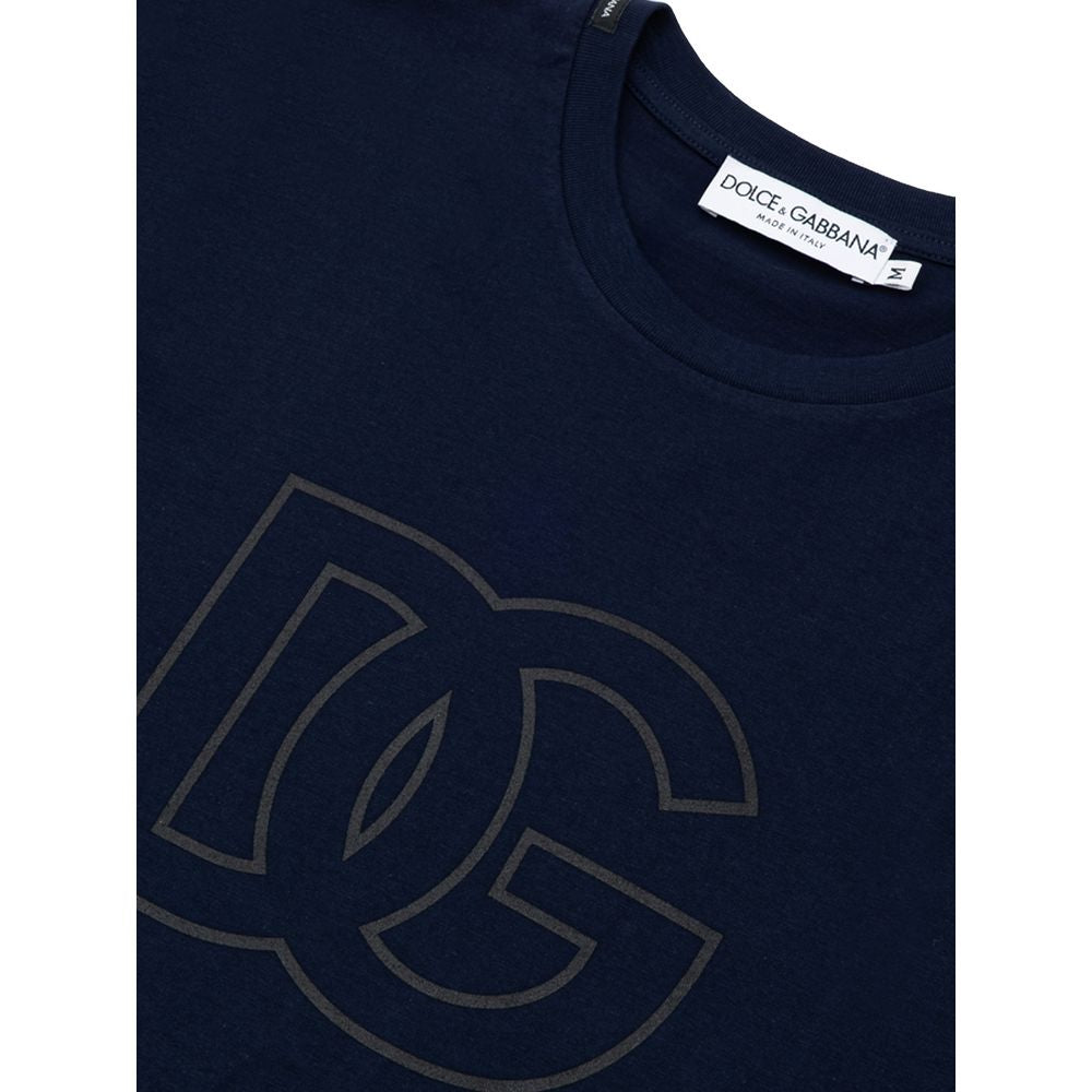 Dolce & Gabbana T-Shirt aus blauer Baumwolle