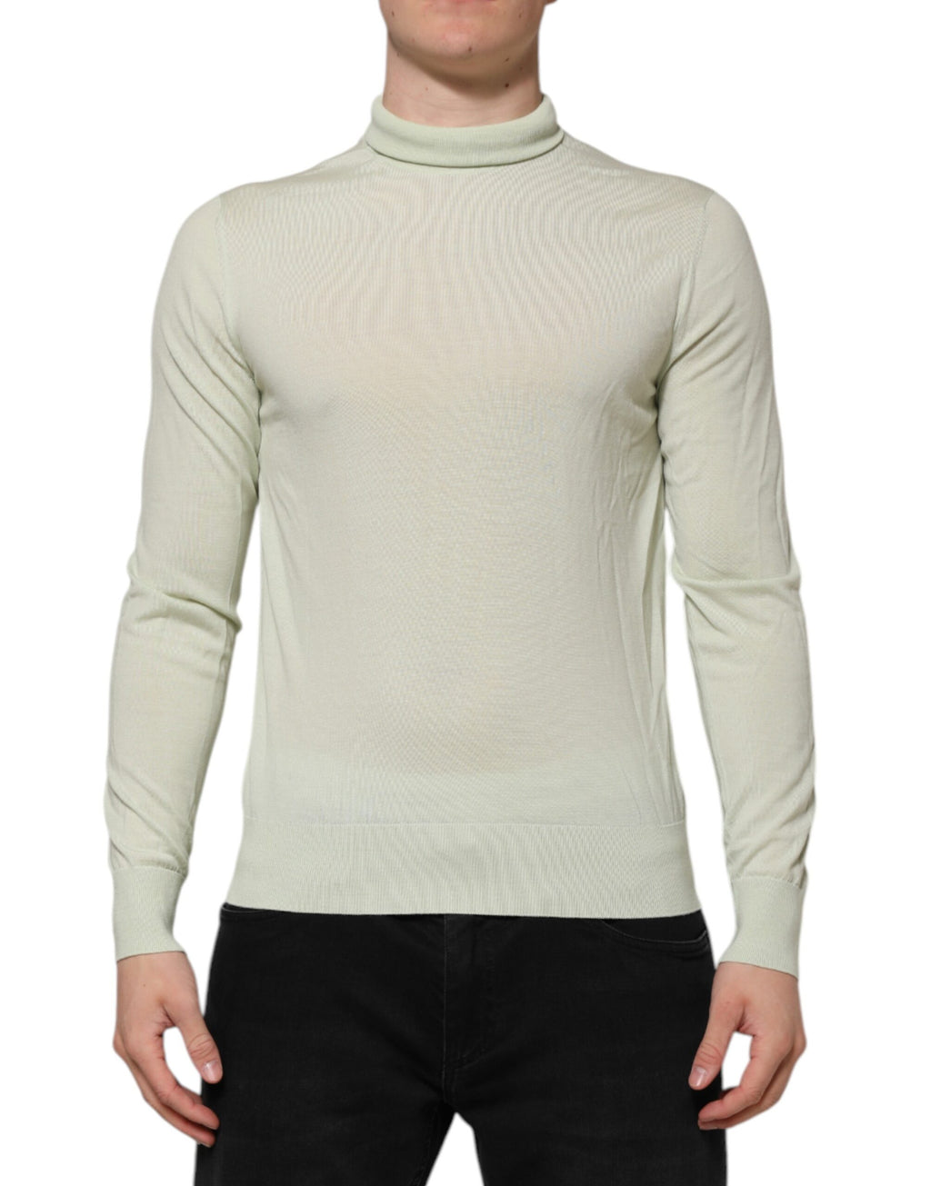 Dolce & Gabbana Rollkragenpullover aus Wolle in Mintgrün