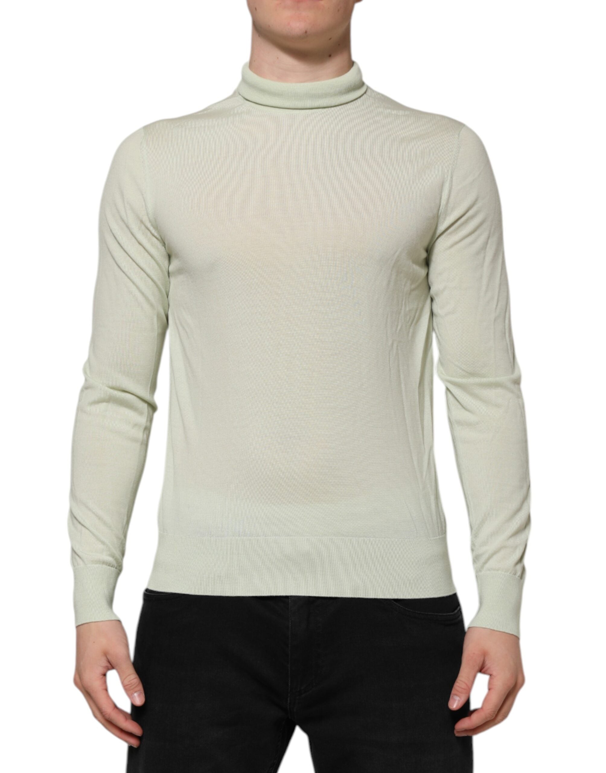 Dolce & Gabbana Rollkragenpullover aus Wolle in Mintgrün