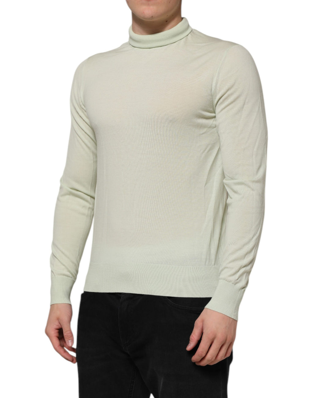 Dolce & Gabbana Rollkragenpullover aus Wolle in Mintgrün