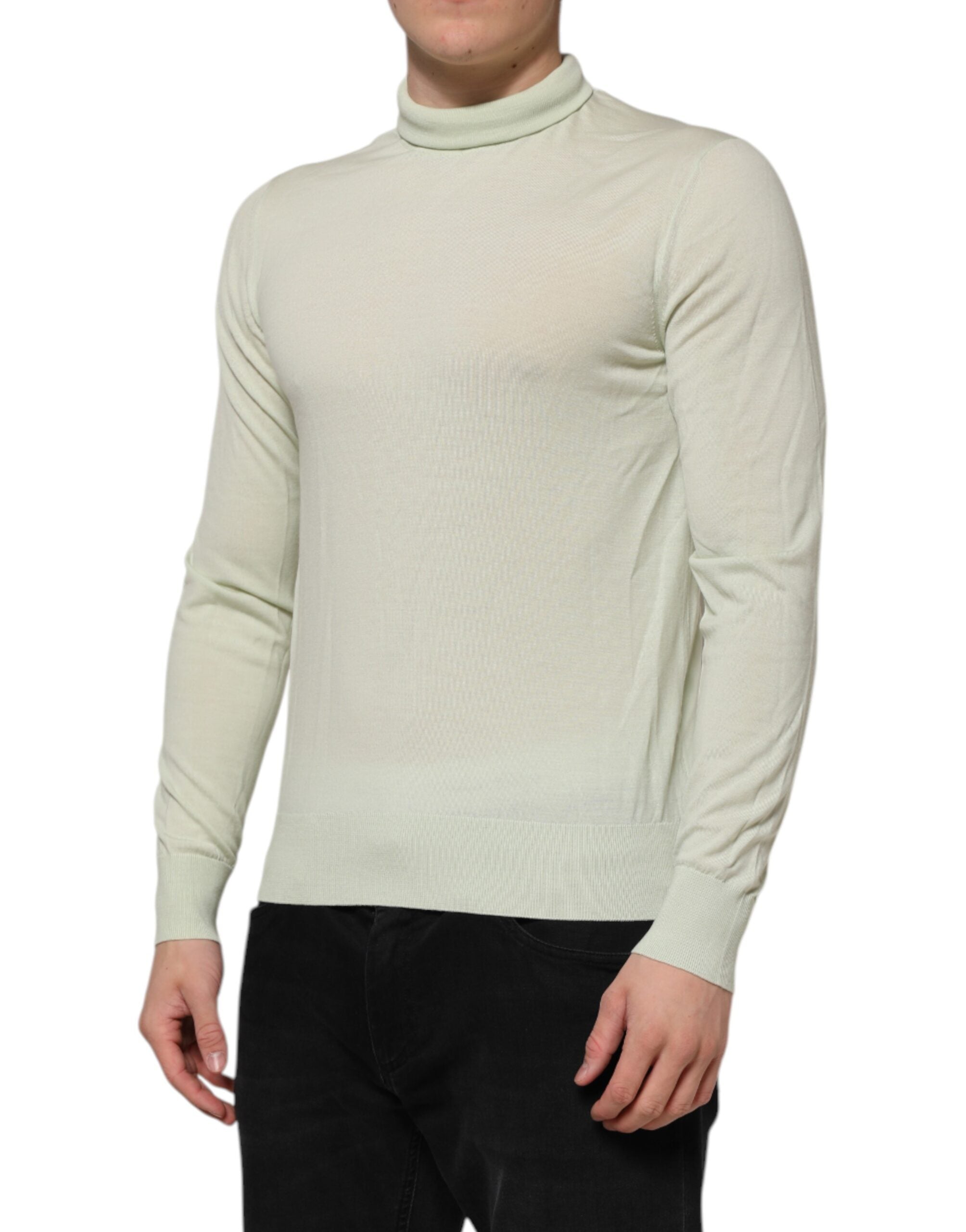 Dolce & Gabbana Rollkragenpullover aus Wolle in Mintgrün