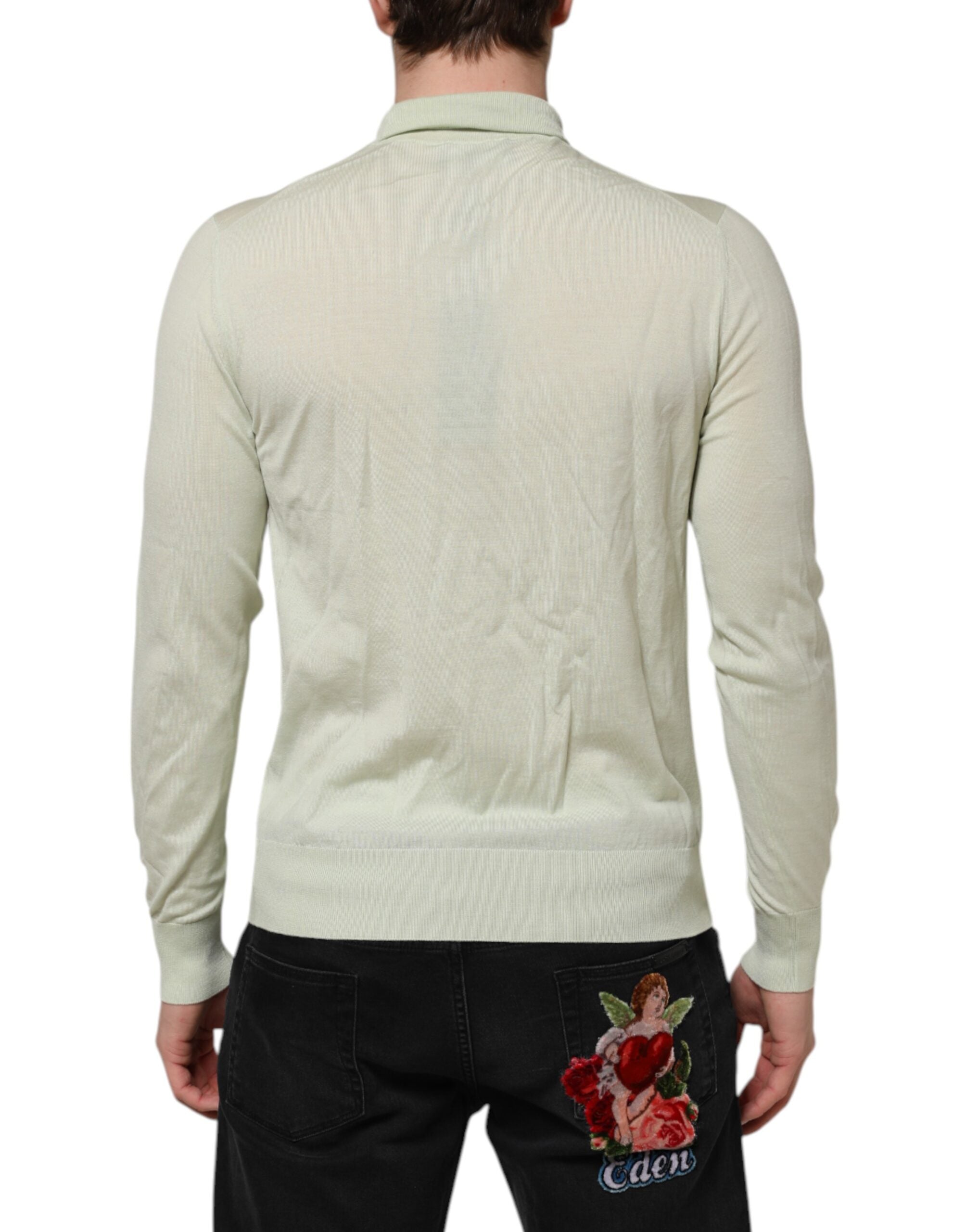 Dolce & Gabbana Rollkragenpullover aus Wolle in Mintgrün