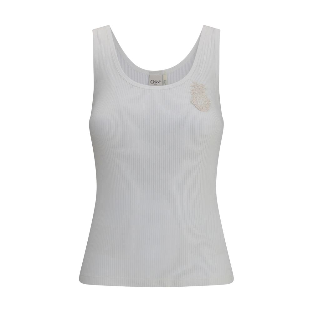Chloé Geripptes Jersey-Top