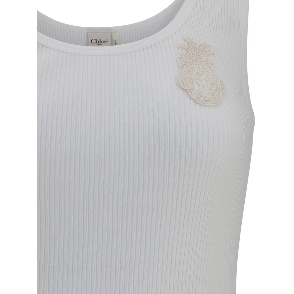 Chloé Geripptes Jersey-Top