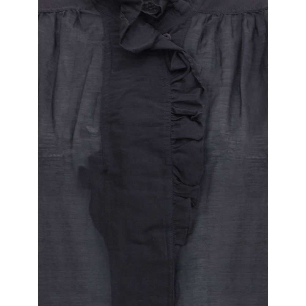 Marant Etoile Schwarzes Baumwoll-Oberteil