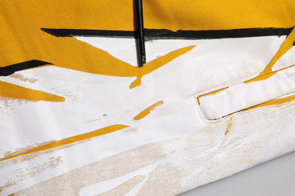 Dolce & Gabbana Gelbe bedruckte Baumwoll-Sweatpants Jogger Pants